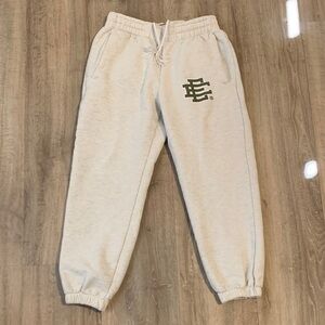 Eric Emanuel Off-White Joggers with Olive Logo